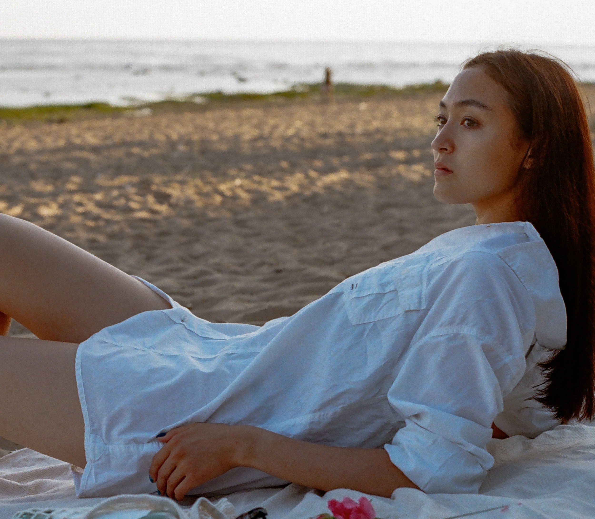 camicia di lino bianca